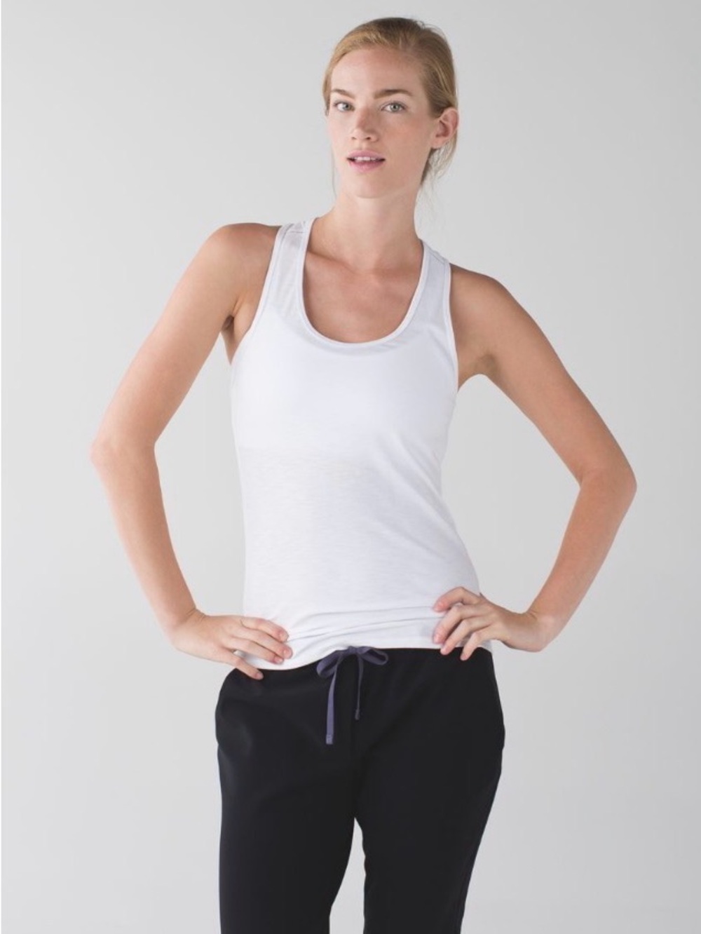 Lululemon SuperB Tank Top White Size 6 Athletic Yoga Workout Activewear Gym Yoga
